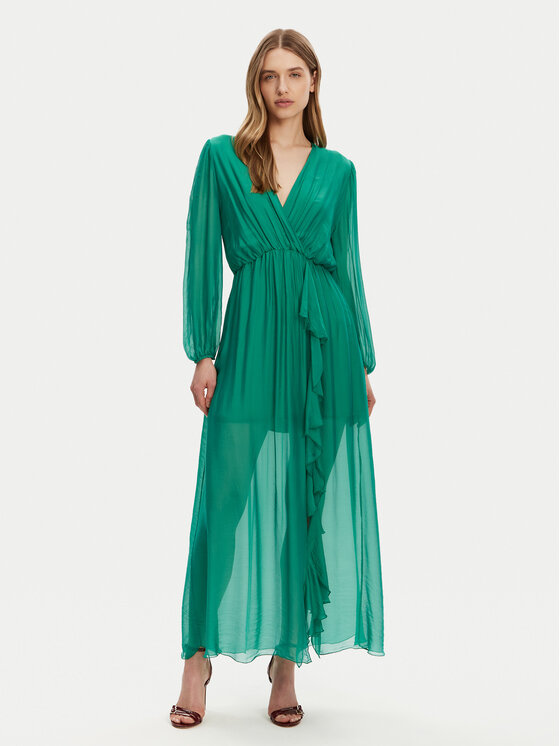 Haveone Haveone Sommerkleid AFF-N013 Grün Loose Fit