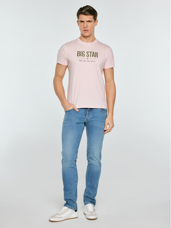 BIG STAR BIG STAR T-Shirt BRUNO Różowy Basic Fit