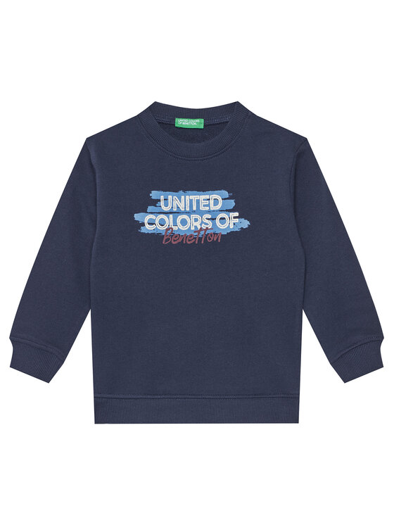 United Colors Of Benetton United Colors Of Benetton Pulóver 3J70G10JY Sötétkék Regular Fit