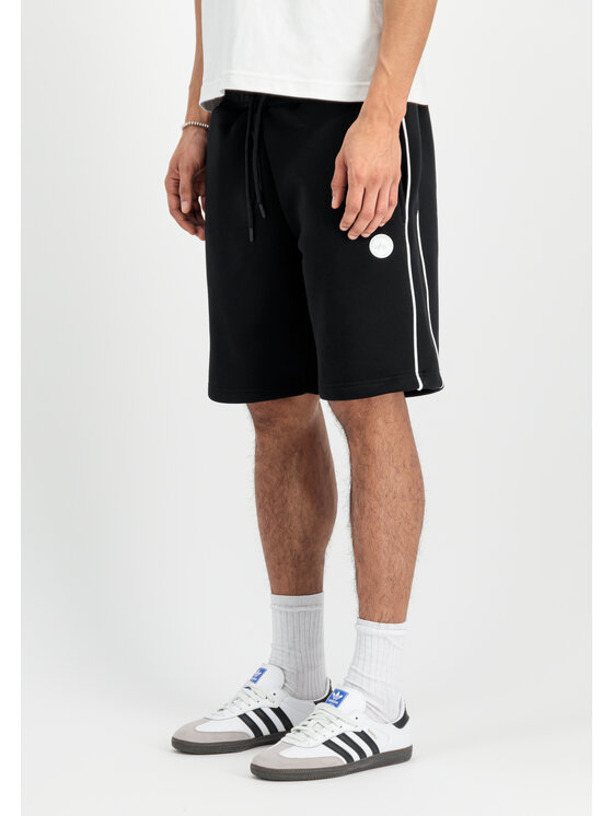Alpha Industries Alpha Industries Szorty Alpha Studio Rubber Logo Short Czarny Loose Fit