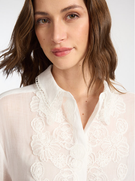 Elena Mirò Elena Mirò Koszula 5194P000280N001 Biały Regular Fit