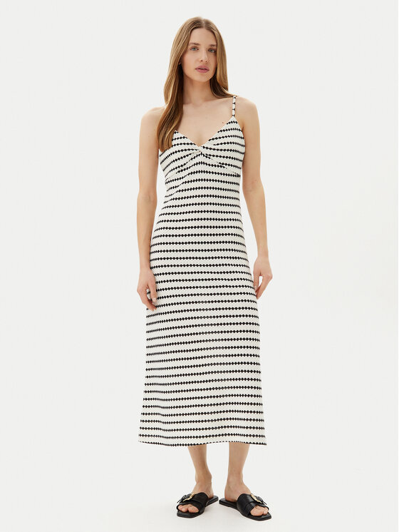 ONLY Letné šaty Eva 15346296 Écru Regular Fit