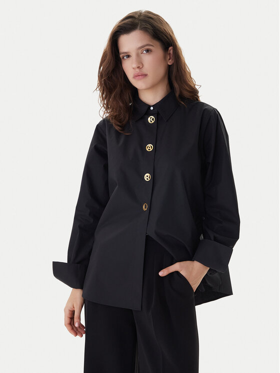 KARL LAGERFELD Košeľa B1W11012 Čierna Regular Fit