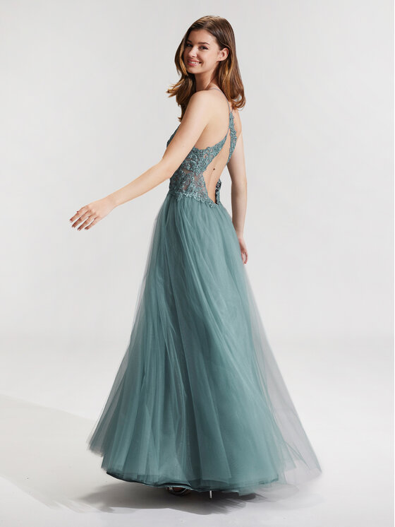 Hey Kyla Hey Kyla Abendkleid 5AG017HK Grün Regular Fit