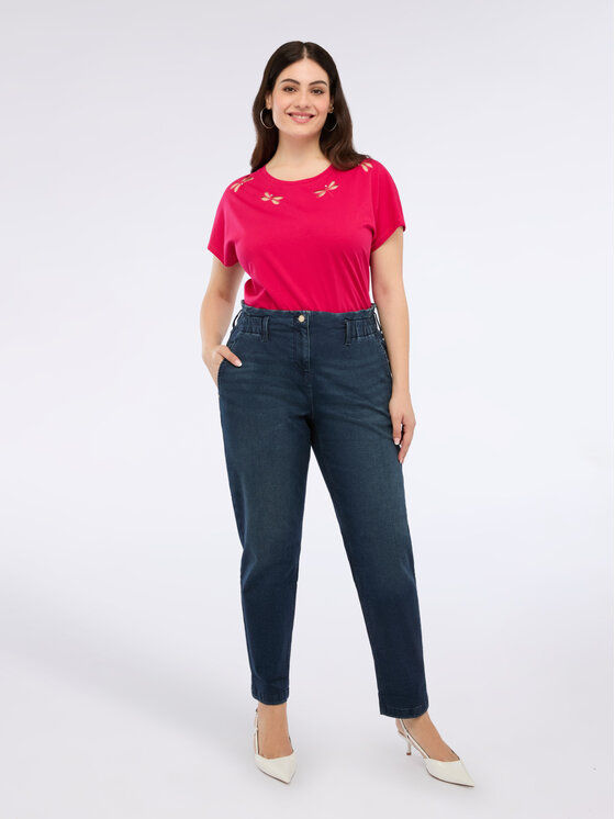 Fiorella Rubino Fiorella Rubino Jeansy P404T004900N034 Niebieski Boy Fit