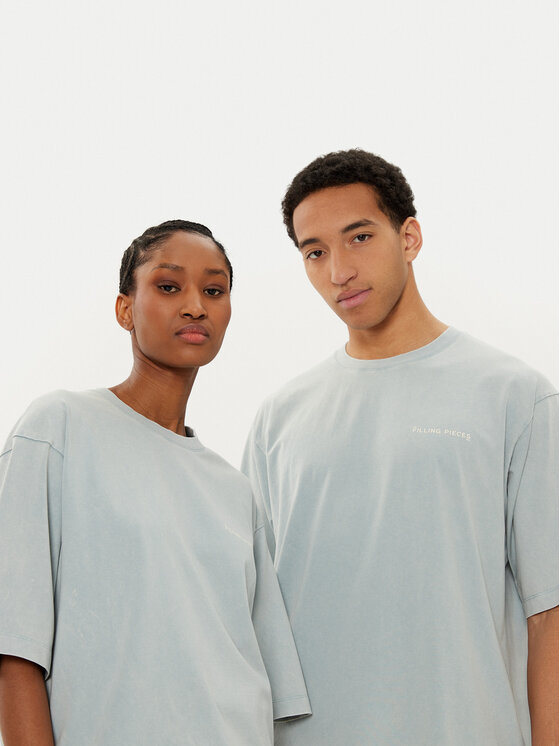 Filling Pieces Filling Pieces T-Shirt Unisex 7441378 Zielony Boxy Fit