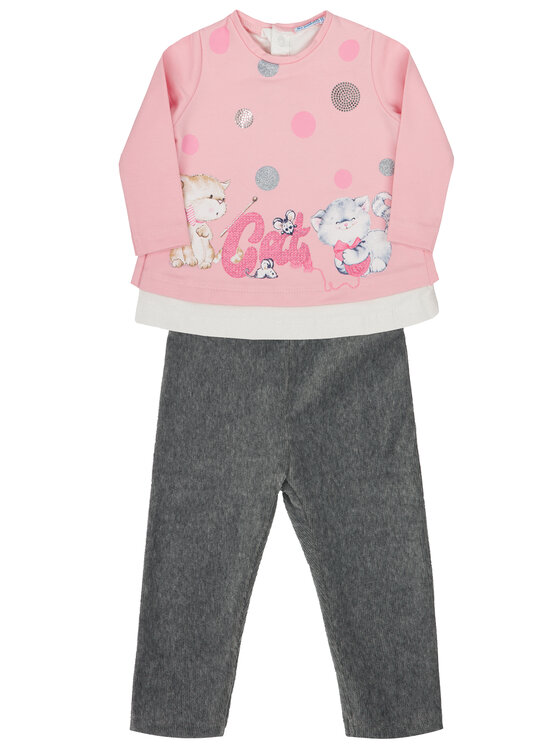 Completo maglietta e leggings 2741 Multicolore