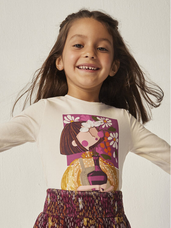 Mayoral Mayoral Blusa 4.007 Écru Regular Fit