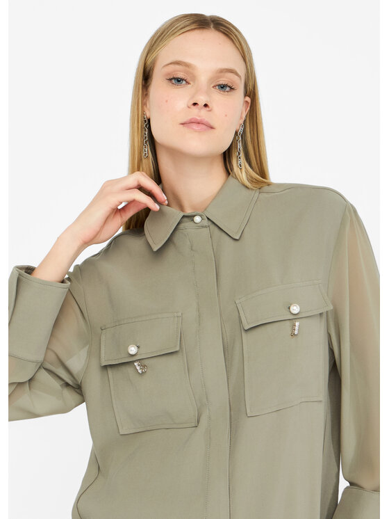 Liu Jo Liu Jo Camicia CF5221T011AX0707 Verde Regular Fit