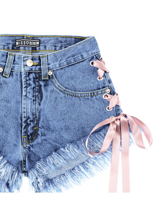MissDenim MissDenim Szorty jeansowe High Waist Granatowy Regular Fit