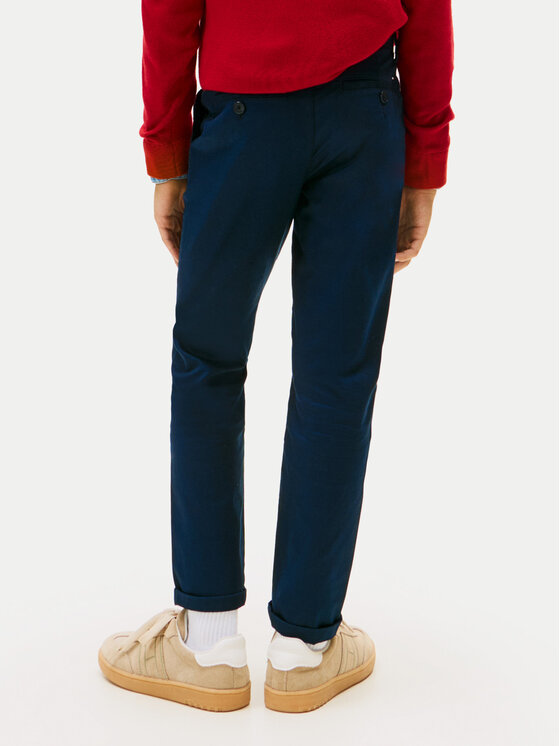 Tommy Hilfiger Tommy Hilfiger Chinosy 1985 KB0KB09638 D Granatowy Slim Fit