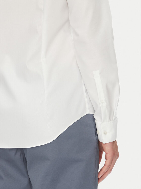 Calvin Klein Calvin Klein Koszula LV019EU017 Biały Slim Fit
