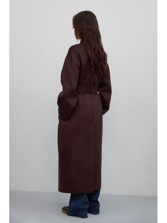 Estro Estro Παλτό ER00117932 Καφέ Loose Fit
