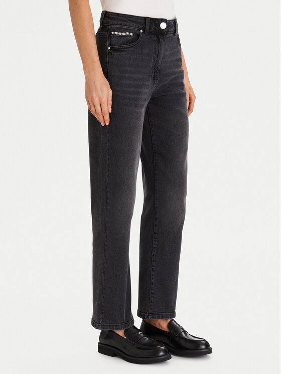 Morgan Morgan Džinsai 252-PNICE Juoda Wide Leg