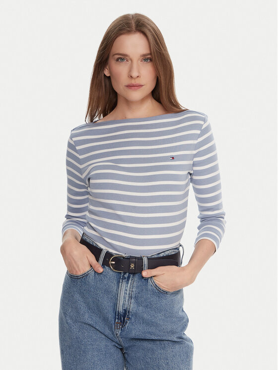 Tommy Hilfiger Tommy Hilfiger Блузка WW0WW40589 Блакитний Regular Fit