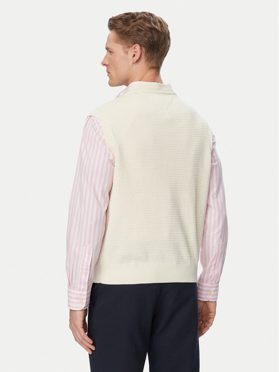 Tommy Hilfiger Tommy Hilfiger Πουλόβερ MW0MW43244 Κρεμ Regular Fit