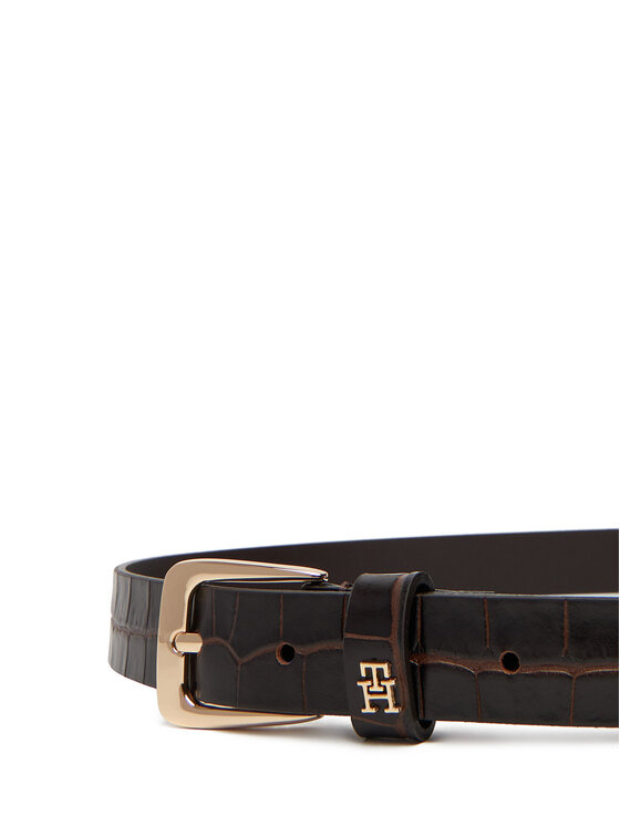 Tommy Hilfiger Tommy Hilfiger Дамски колан Th Libre 2.5 Croc AW0AW17975 Кафяв