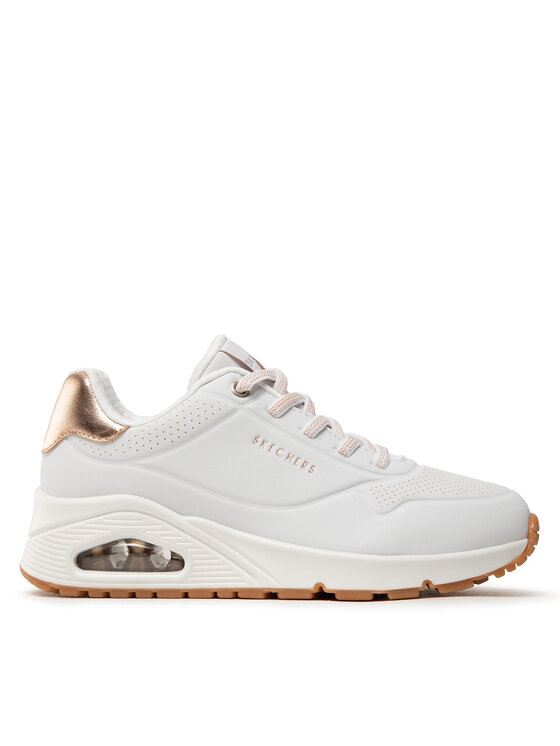Skechers Sneakersy Uno Shimmer Away 155196/WHT Biela