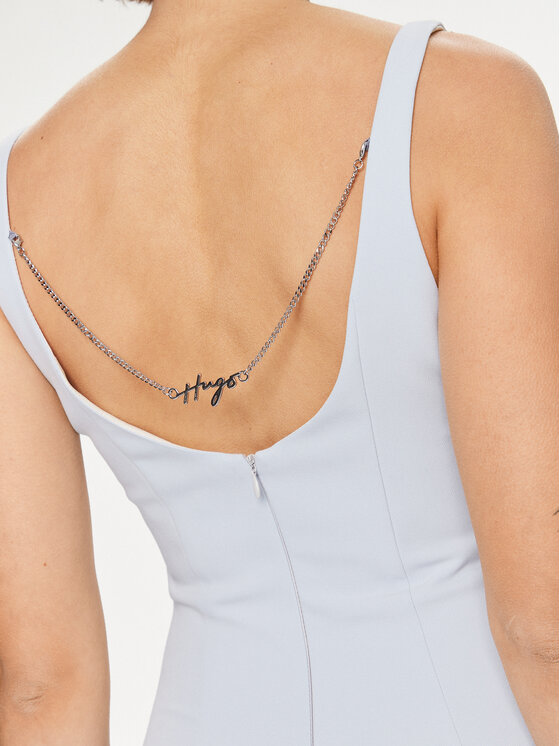 HUGO Hugo Kokteilinė suknelė Kanke 50511458 Mėlyna Slim Fit