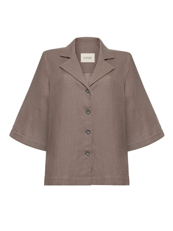Szorty materiałowe, rozmiar XS/S, Brązowe, Zena Shorts