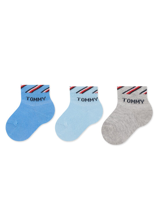 Tommy Hilfiger Súprava 3 párov vysokých detských ponožiek 701220277 Farebná