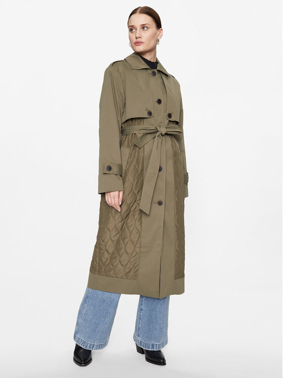 ONLY Trench 15293269 Zelena Regular Fit