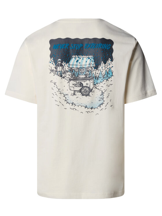 The North Face The North Face T-Shirt Powder Days NF0A8E4D Écru Relaxed Fit