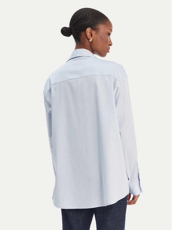 Guess Guess Сорочка W6RH57 WAF10 Блакитний Oversize