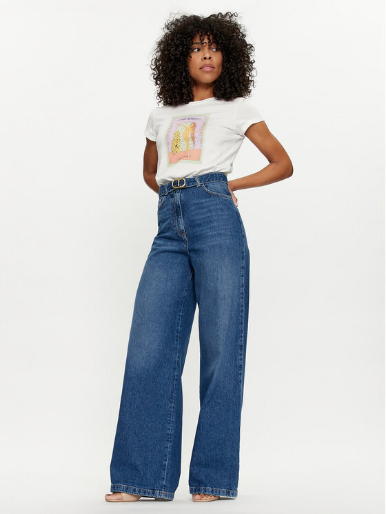 TWINSET TWINSET Tričko 241TT2411 Biela Regular Fit