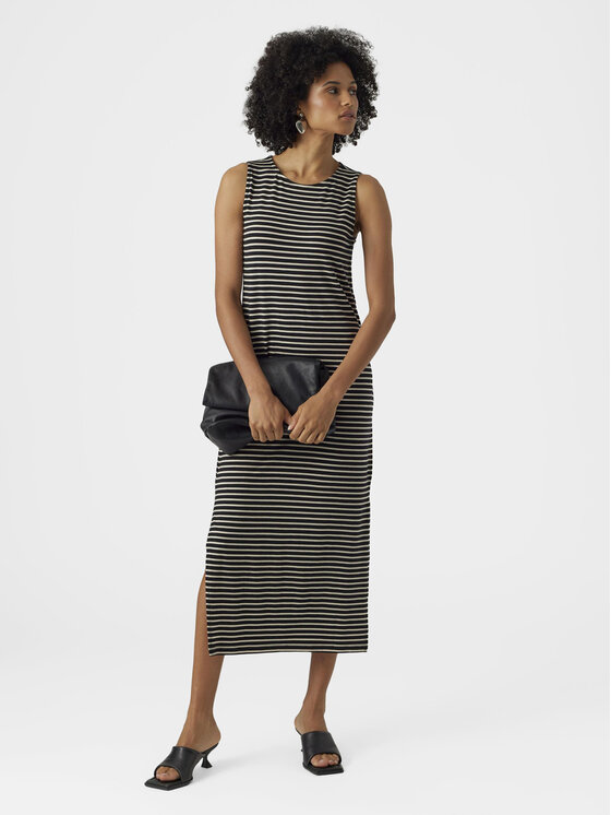 Vero Moda Vero Moda Sukienka letnia Fiona 10290338 Czarny Loose Fit