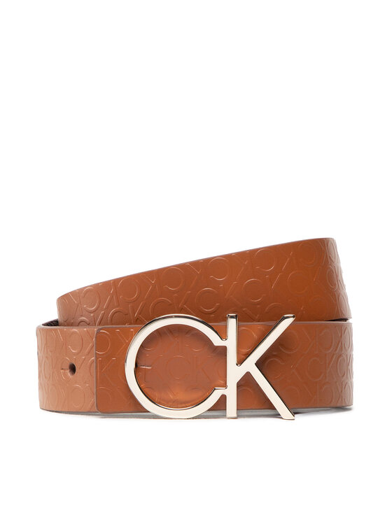 Zdjęcia - Pasek Calvin Klein  Damski Re-Lock Ck Rev Belt 30mm K60K610156 Brązowy 