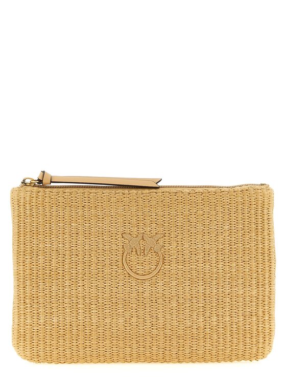 PINKO PINKO Τσάντα Beige Polypropylene Clutch Μπεζ