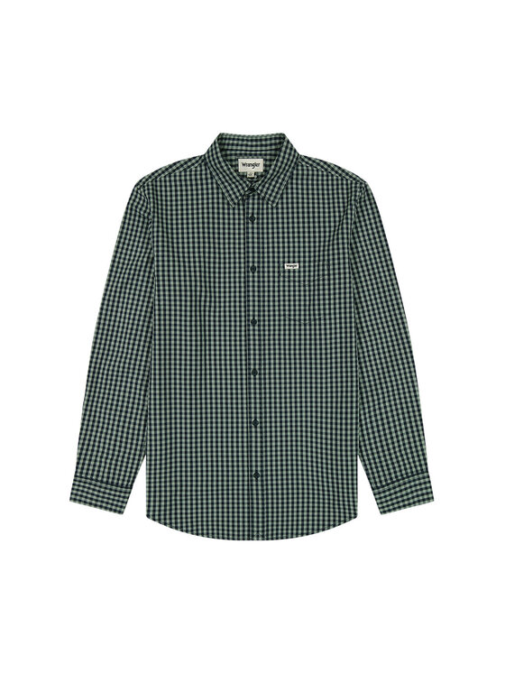 Wrangler Wrangler Koszula LS 1 PKT SHIRT Czarny Regular Fit