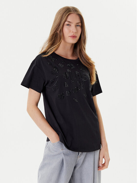 Liu Jo Sport Liu Jo Sport T-Shirt TF5184 JS923 Czarny Relaxed Fit