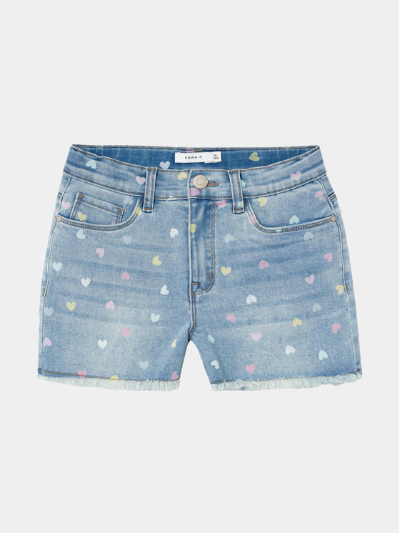NAME IT NAME IT Jeans kratke hlače Rose 13227046 Modra Regular Fit