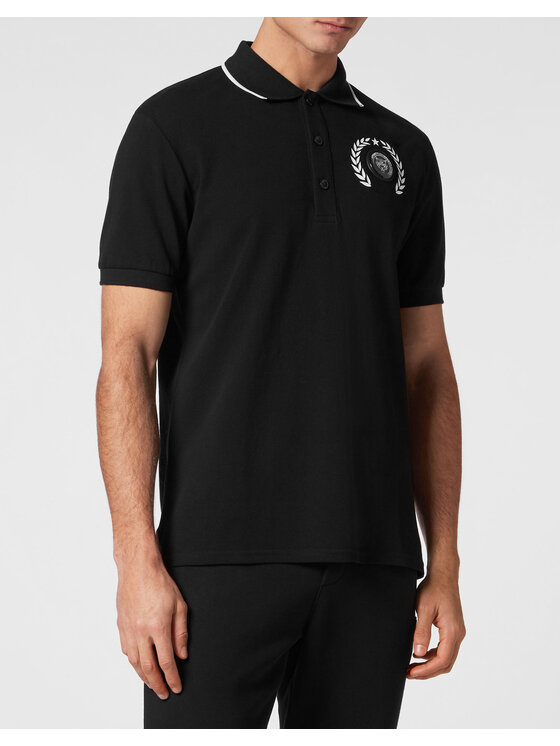 Plein Sport Plein Sport Polo 13031 Czarny Slim Fit