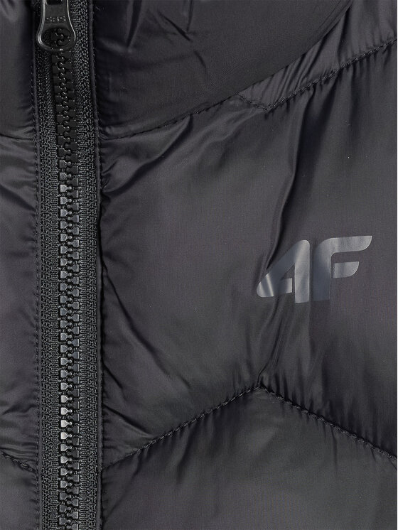 4F 4F Kamizelka OUTERWEAR Czarny Regular Fit