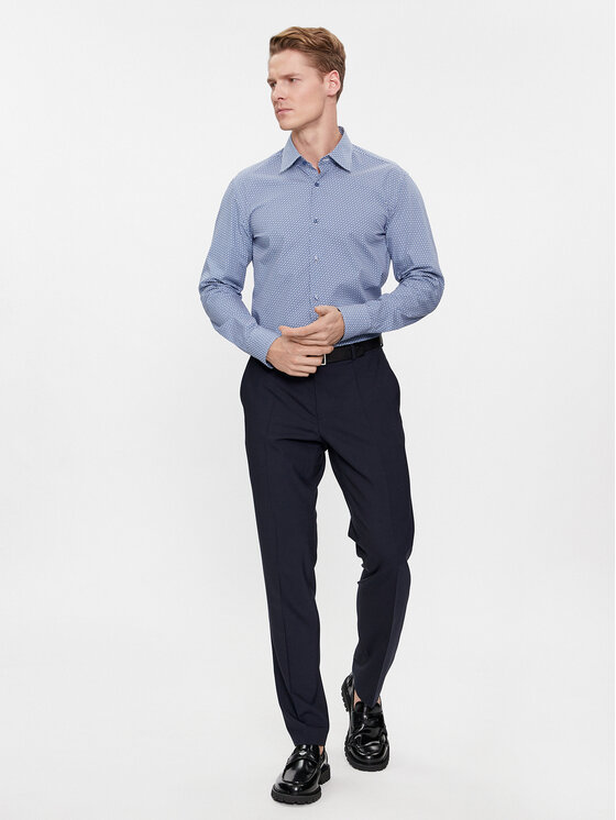BOSS Boss Košulja H-Hank-Kent-C1-214 50478620 Plava Slim Fit