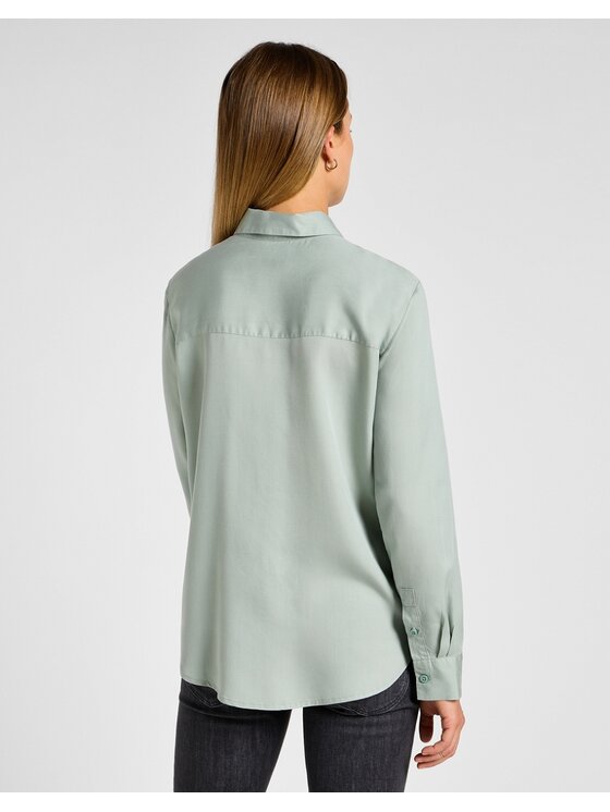 Lee Lee Koszula POCKETLESS SHIRT 112355137 Zielony Regular Fit