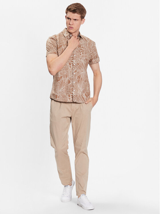 Camicia 20715455 Marrone Regular Fit