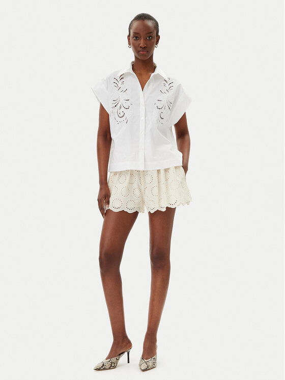 TWINSET TWINSET Kratke hlače 251TT2363 Écru Loose Fit