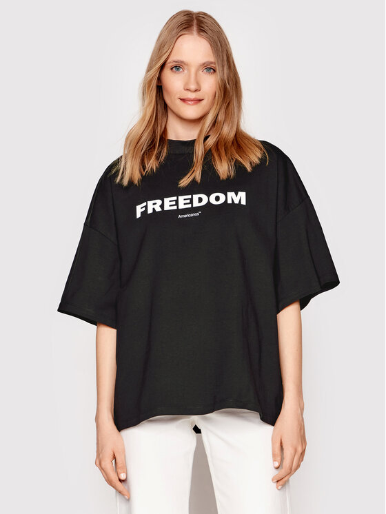 Americanos Americanos Póló Unisex Brooklyn Heavy Fekete Oversize