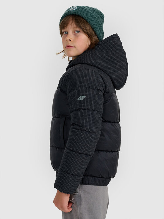 4F 4F Kurtka puchowa OUTERWEAR Czarny Regular Fit
