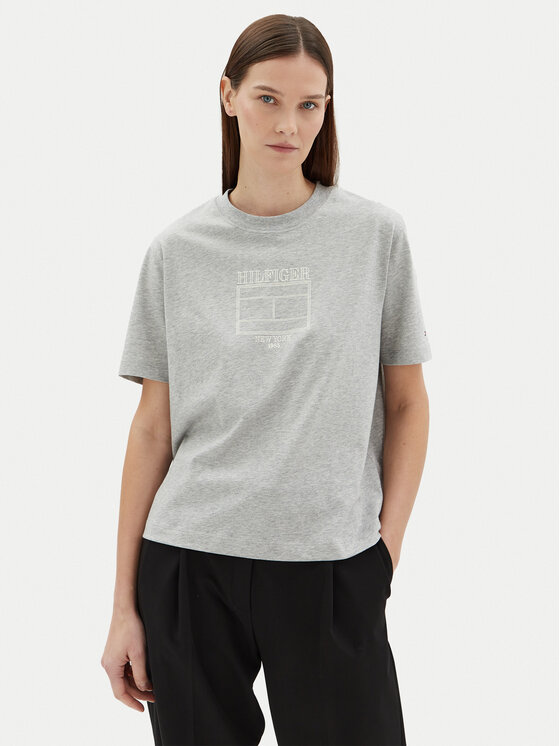 Tommy Hilfiger Tommy Hilfiger T-krekls WW0WW45525 Pelēks Relaxed Fit