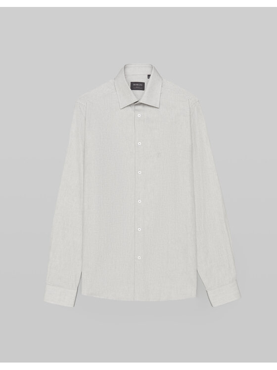 Borgio Borgio Koszula contrada Beżowy Slim Fit