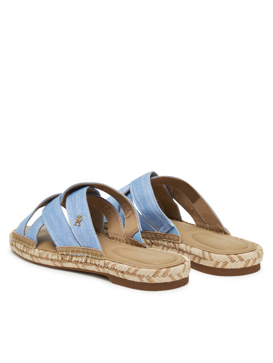 Tommy Hilfiger Tommy Hilfiger Espadrile Chambray Espadrille Mule FW0FW08501 Albastru