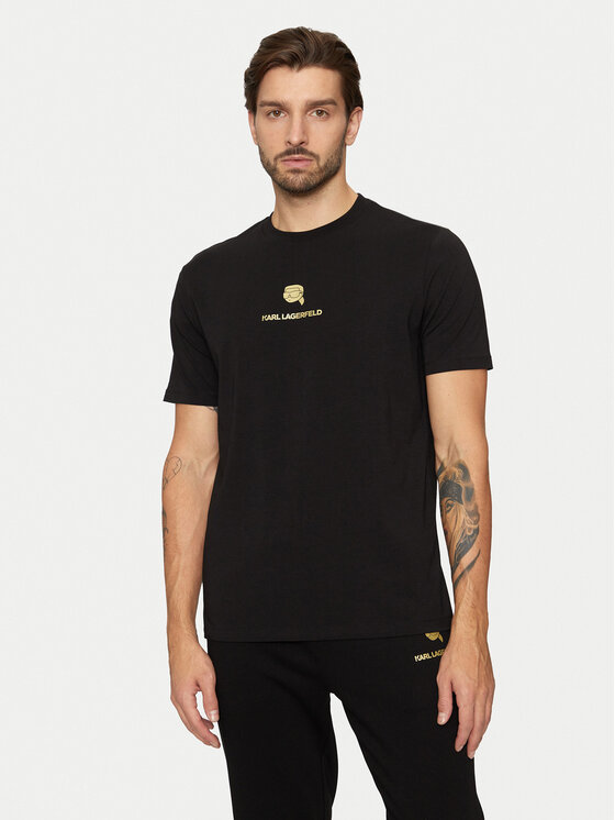 KARL LAGERFELD KARL LAGERFELD Тишърт 755461 551235 Черен Regular Fit