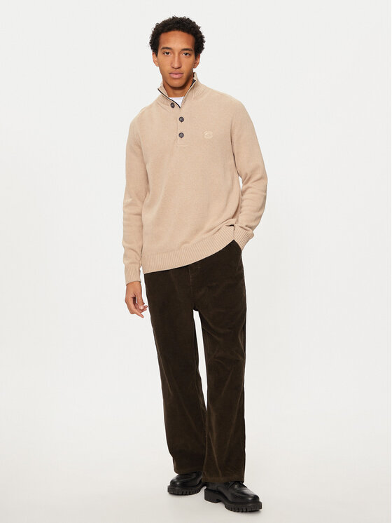 INDICODE INDICODE Sweter Yosevally 35-719 Écru Regular Fit