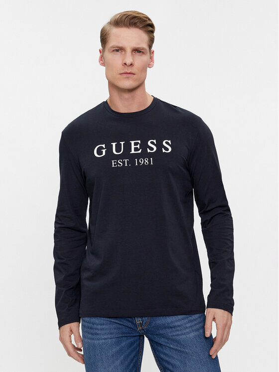 Guess Longsleeve krekls U4RI11 K6YW0 Tumši zils Regular Fit