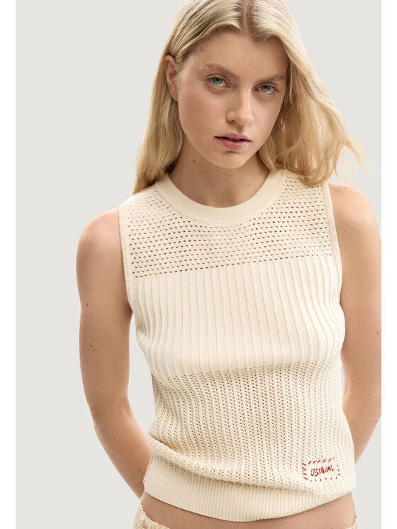 Desigual Desigual Φανέλα TS_ROMA Μπεζ Casual Fit